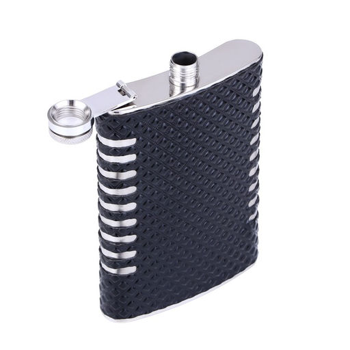 Подарочный набор 5 в 1 «Ромбы»: фляжка 270 мл + воронка, 2 рюмки, стакан складной d=5 см