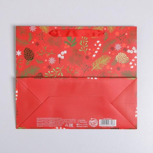 Цена за 2 шт. Пакет подарочный новогодний ламинированный Время волшебства, ML 27 х 23 х 11.5 см - Дарите счастье фото 5