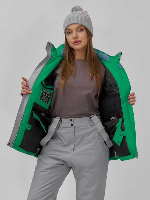 Горнолыжный костюм женский зимний голубого цвета 0709_1Gl - Chunmai фото 18