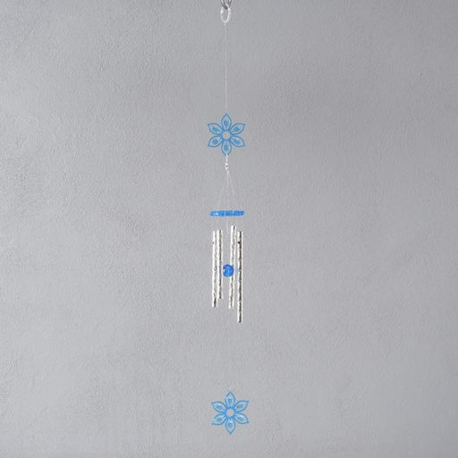 Цена за 2 шт. Музыка ветра металл, пластик "Цветок в круге" 4 трубки 35 см,