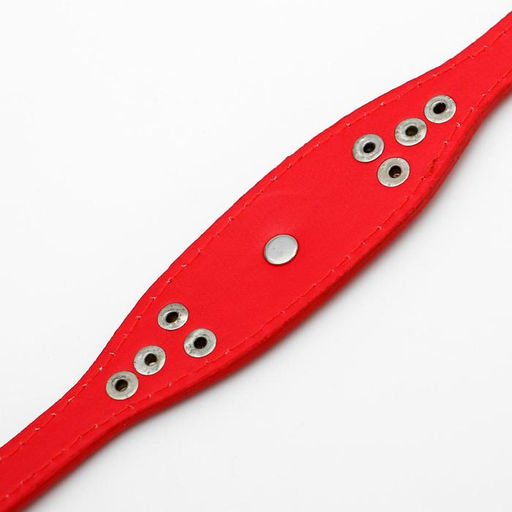 Ошейник-селедка со щенком, 29-32 х 2,5 см, искусственная кожа, красный - Пижон фото 5