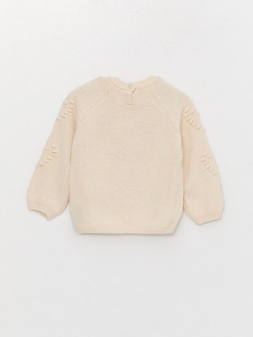 Bisiklet Yaka Uzun Kollu K?z Bebek Triko Kazak