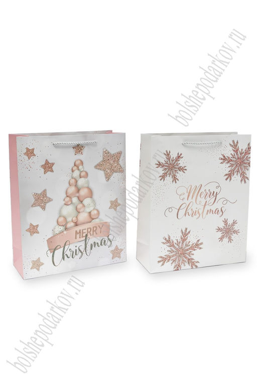 Пакет Новогодний 26*32*10 см (12 шт) SF-7569, микс №1 - Больше подарков фото 2