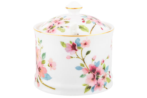 Сахарница 250 мл 9*9*10 см Яблоневый цвет на белом + ложка, NEW BONE CHINA - Elan gallery фото 17