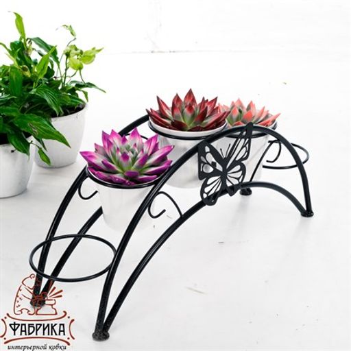 Подставка для цветов на подоконник 41-942B на 5 цветков - Фабрика интерьерной ковки фото 2