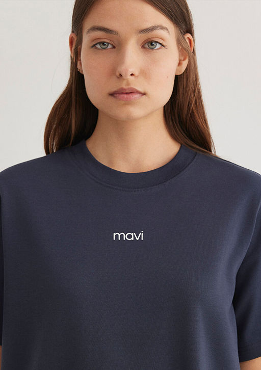 Mavi Logo Bask?l? Mavi Tisort  фото 6