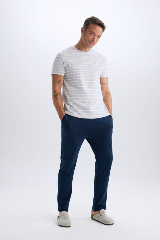 Regular Fit Beli Bagc?kl? Duz Paca Cepli Pijama Alt? - Defacto фото 3