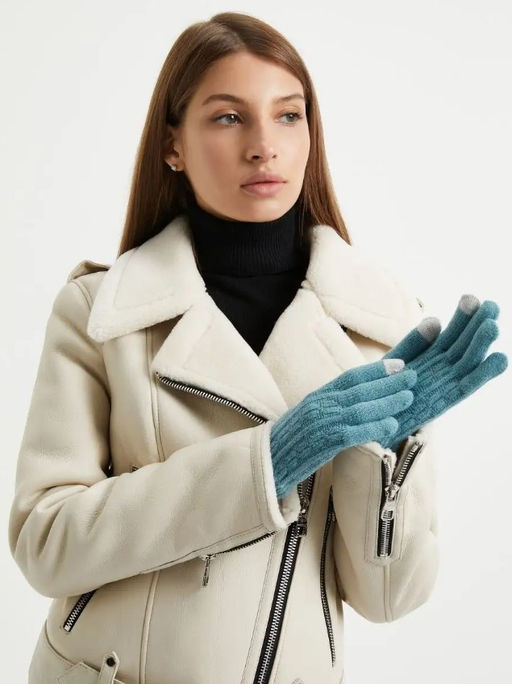 K13124 Перчатки утепленные БИРЮЗОВЫЙ