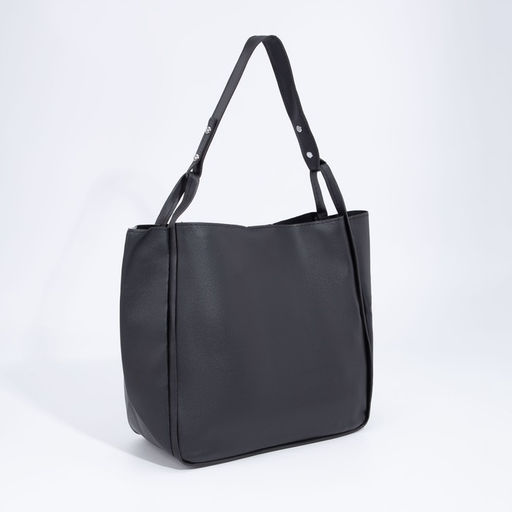 Сумка женская тоут на магните, чёрная