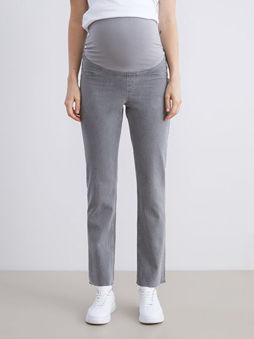 Kar?n Panelli Straight Fit Hamile Jean Pantolon