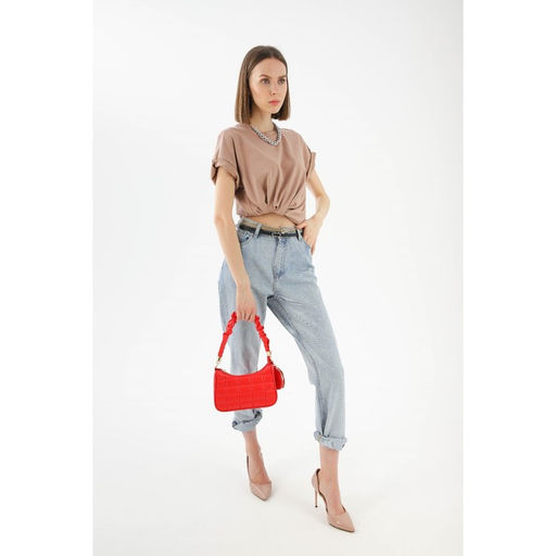 Сумка-багет, отдел на молнии, цвет красный - Simaland фото 4