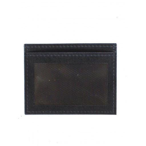 Обложка пропуск/карточка/проездной Croco-В-223 натуральная кожа синий пулл-ап (85) 264650  фото 2