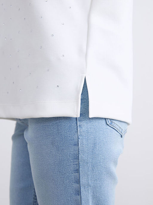 Ta?l? Oversize Kad?n Sweatshirt Tunik