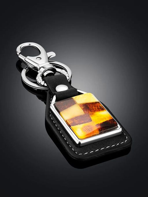 Брелок с натуральным балтийским янтарем - Амберхолл фото 2