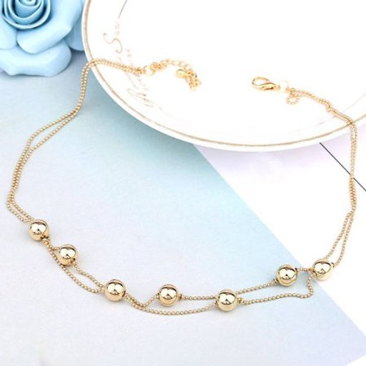 Колье многослойное 42 см / W-20 /уп 36/золото - Галеонтрейд фото 2