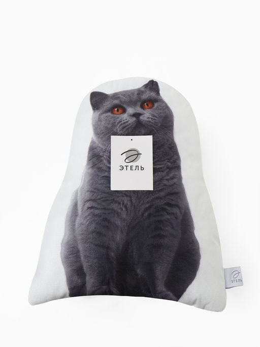 Подушка Этель Scottish cat, 40?33 см, 100% п/э, велюр фото 5