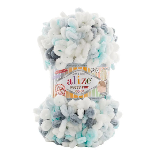 Пуффи файн колор (Puffi fine color) пряжа Alize 100%микрополиэстер 5х100г/14.5 м