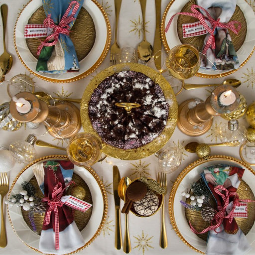 Набор новогодний Christmas time: скатерть 150?220 см +/-3 см с ГМВО, салфетка 40?40 см-12 шт., 100% хлопок