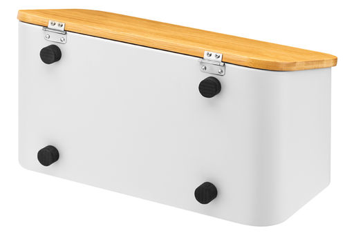 Хлебница 34*19*17 см Белая с бамбуковой крышкой-доской - Elan gallery фото 9