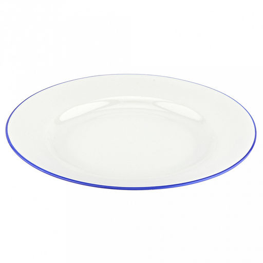 Тарелка мелкая фарфоровая Озеро д200мм, h25мм, гладкий край, отводка краской (Россия) - Домашняя мода фото 2