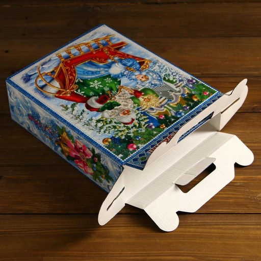 Цена за 5 шт. Подарочная коробка Праздник, 16,8 х 7 х 25 см - Simaland фото 3