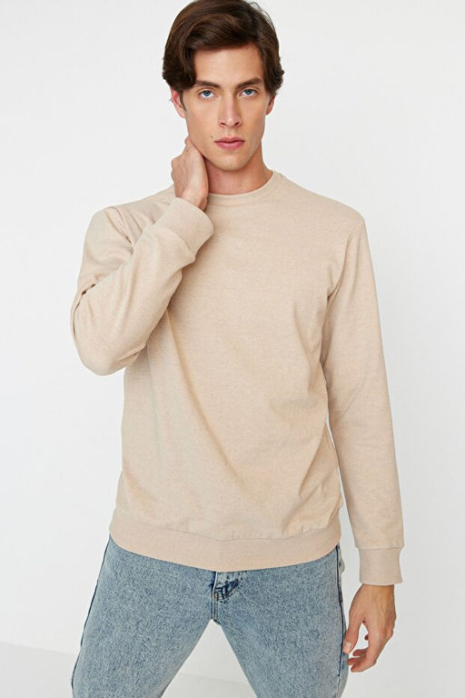 Bej Regular/Normal Kesim __i Polar/S_cak Tutan Sweatshirt TMNAW21SW1208
