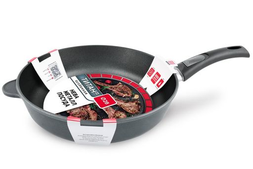 Сковорода со съемной ручкой Титан Особенная, 28 см - Нева металл посуда фото 2