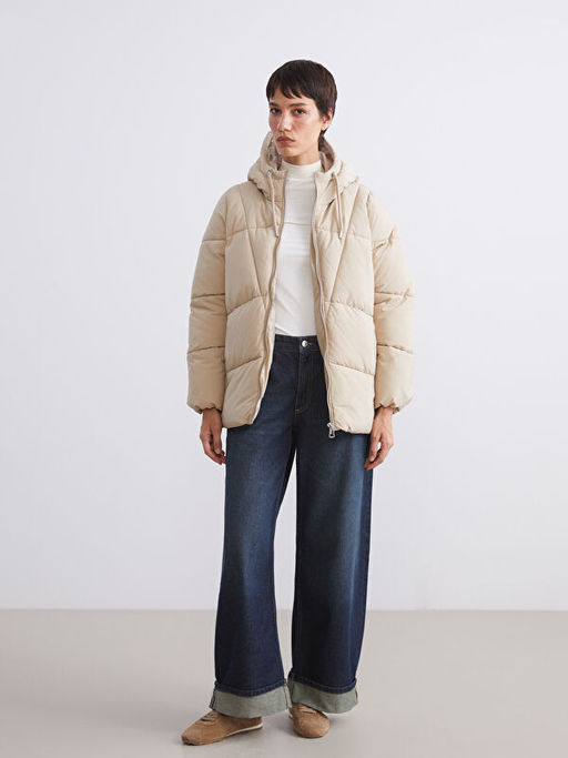 Kap??onlu Oversize Kad?n ?i?me Mont