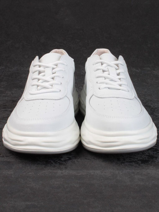 05-PDD181-1 WHITE Кроссовки женские (натуральная кожа)