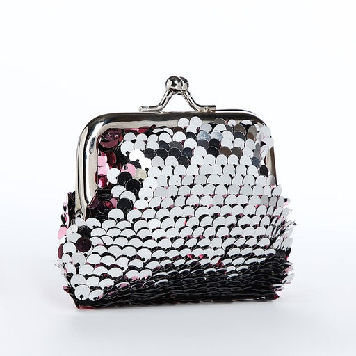 Кошелек дет 02-07-01 Блеск, 9*3*8, отд на фермуаре, розовый /белый - Simaland фото 4