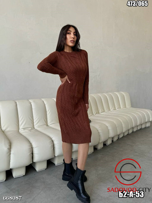 Платье женское осеннее вязанное - Bruno фото 9