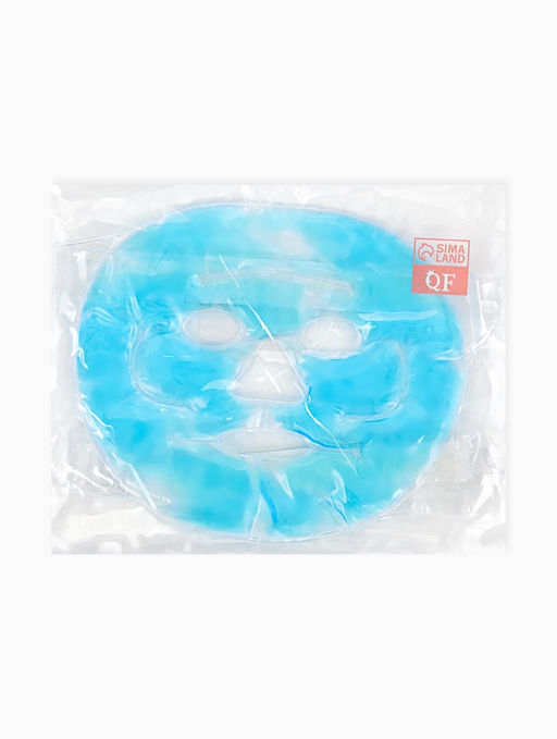 Маска для лица гидрогелевая, охлаждающая/согревающая, 22.5?19.5 см, синяя