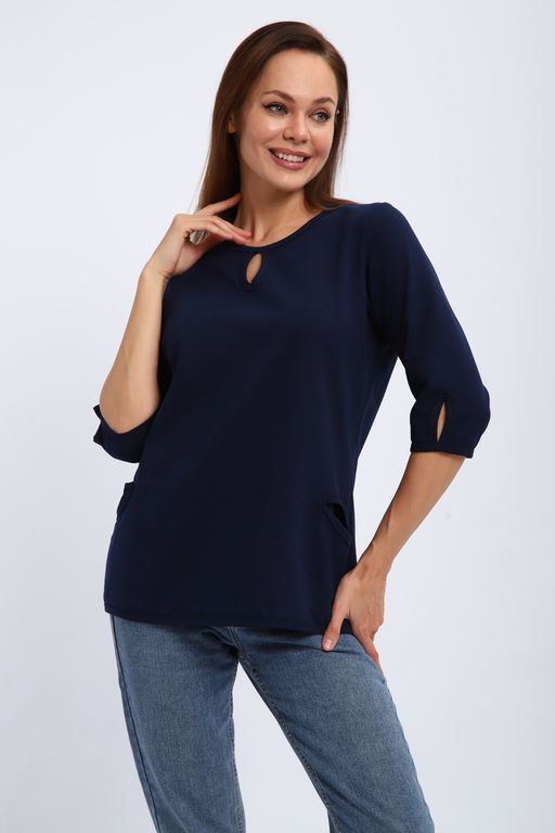 Кофта женская из футера 2-н Анфиса индиго