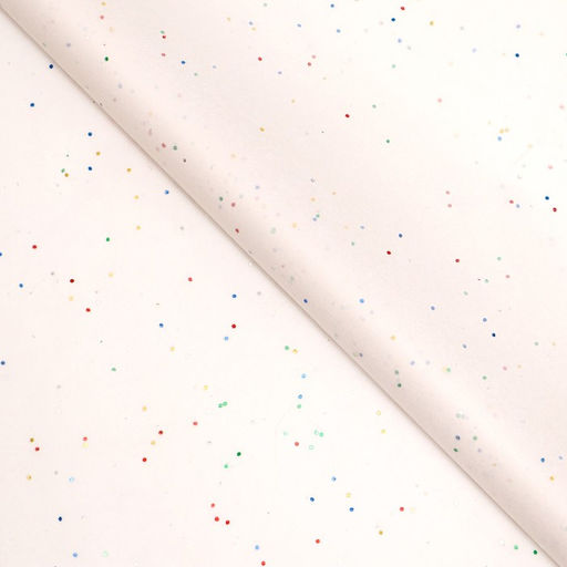 Бумага упаковочная тишью, «Конфетти», белая, 50 см×10 м ± 5%