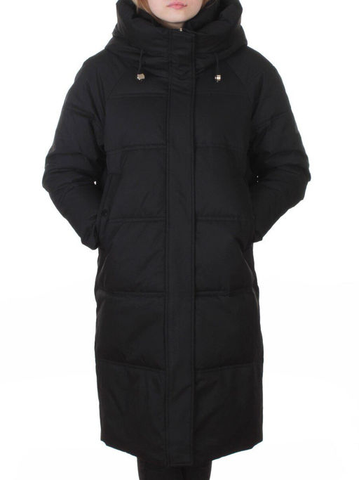H24-620 BLACK Куртка зимняя женская (200 гр. холлофайбер)