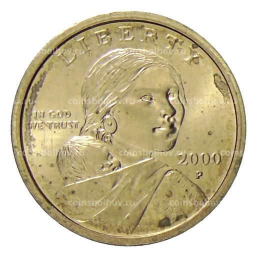 1 доллар 2000 года P США Сакагавея  Парящий Орел