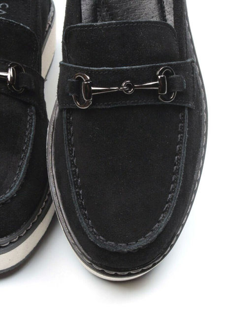 03-5062-2 BLACK Лоферы женские (натуральная замша)