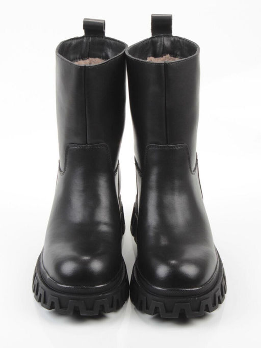 04-PAT148-1Z BLACK Ботинки зимние женские (натуральная кожа, 100% шерсть)