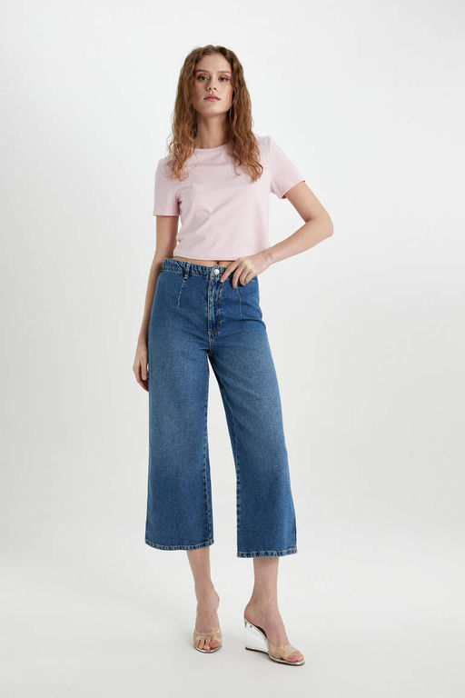 Облегающая футболка с круглым вырезом и короткими рукавами - Defacto фото 2