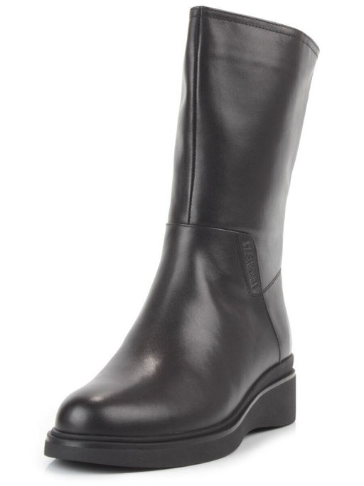 Z4213M BLACK Полусапоги зимние женские (натуральная кожа, натуральный мех)