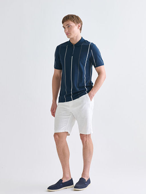 Polo Yaka K?sa Kollu ?izgili Pike Erkek Ti??rt