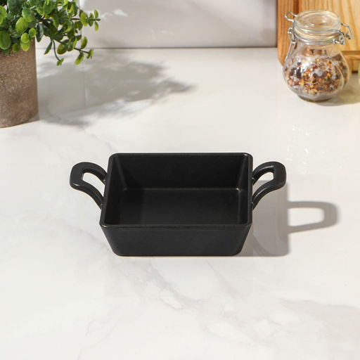 Сковорода «Квадрат. Глубокий», 12.5×12.5×3.5 см, индукция, чугун, чёрная