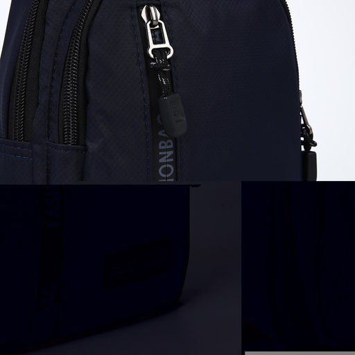 Сумка слинг мужская из текстиля, отверстие для наушников, цвет синий - Simaland фото 6