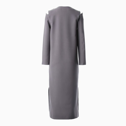 Платье длинное женское с разрезами MINAKU: Casual collection, серое, размер 50