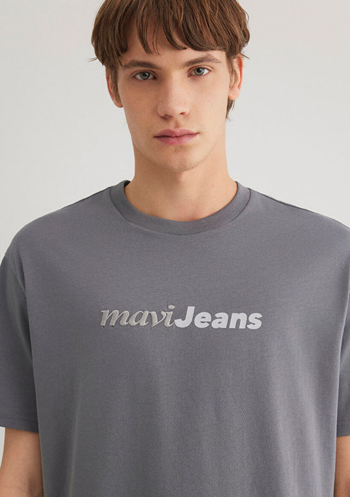 Mavi Jeans Nak?sl? Gri Tisort  фото 5