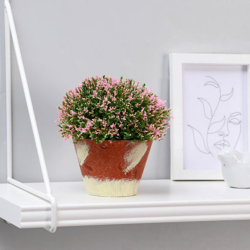 Искусственный цветок в горшке «Самшит», 12×12 см, МИКС
