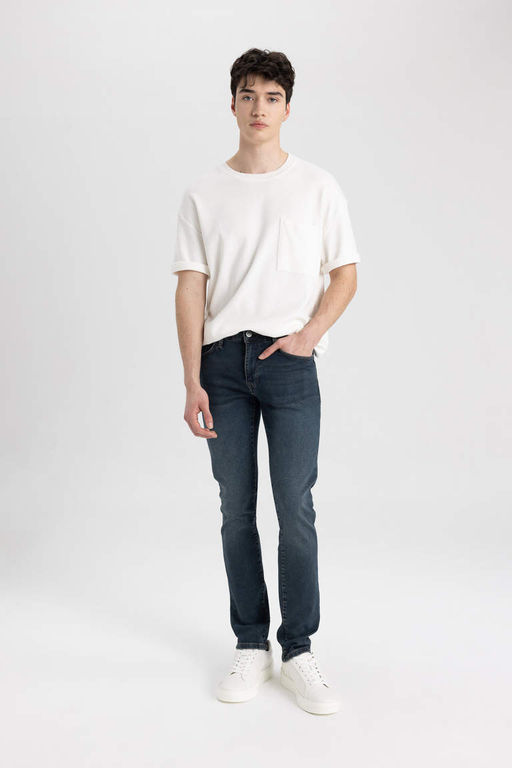 Pedro Slim Fit Джинсовые брюки узкого кроя с нормальной талией и узкими штанинами - Defacto фото 4