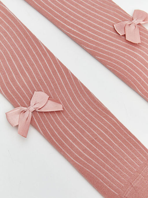 Kurdele Detayl? K?z Bebek K?lotlu ?orap