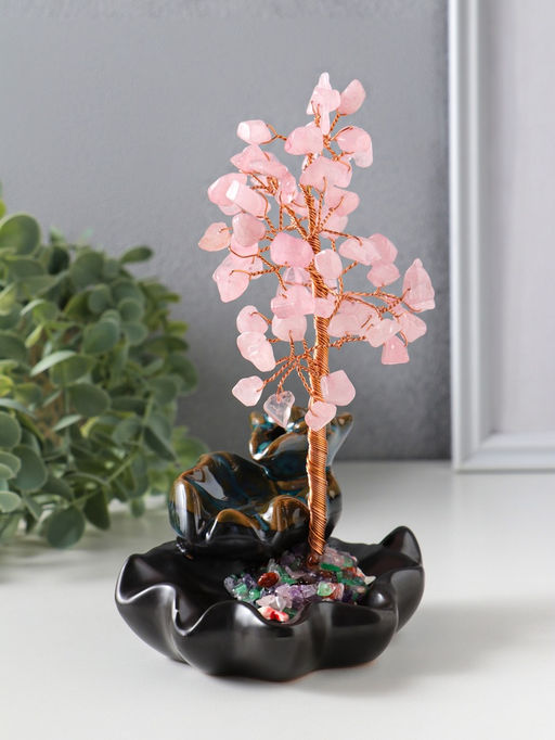 Подставка под благовония "Карпы в фонтане у дерева" 60 камней 7,5х9,5х16 см