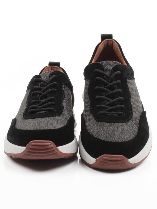 03-10-56 BLACK/GREY Кроссовки мужские (натуральная замша, натуральная кожа, текстиль) - Фабричный китай фото 12